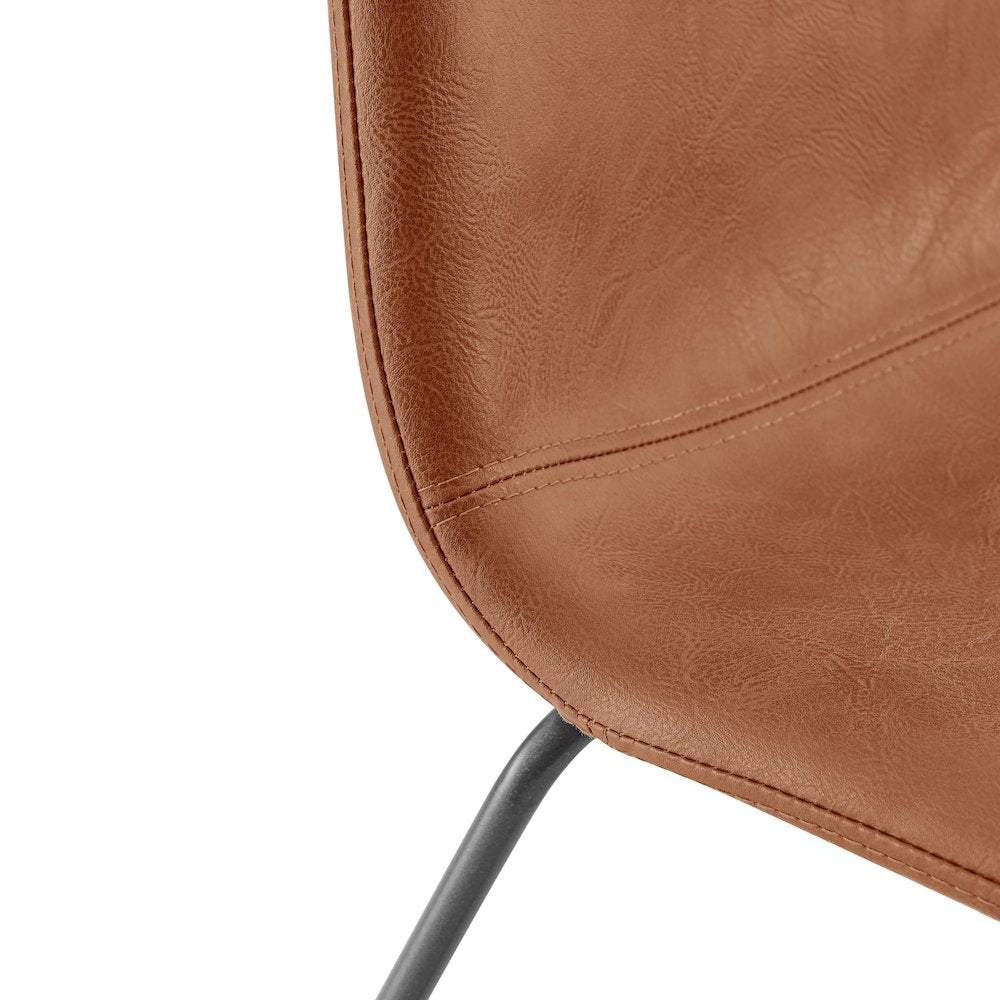 Bruce Faux Leather Dining Side Chair, (Set of 2)