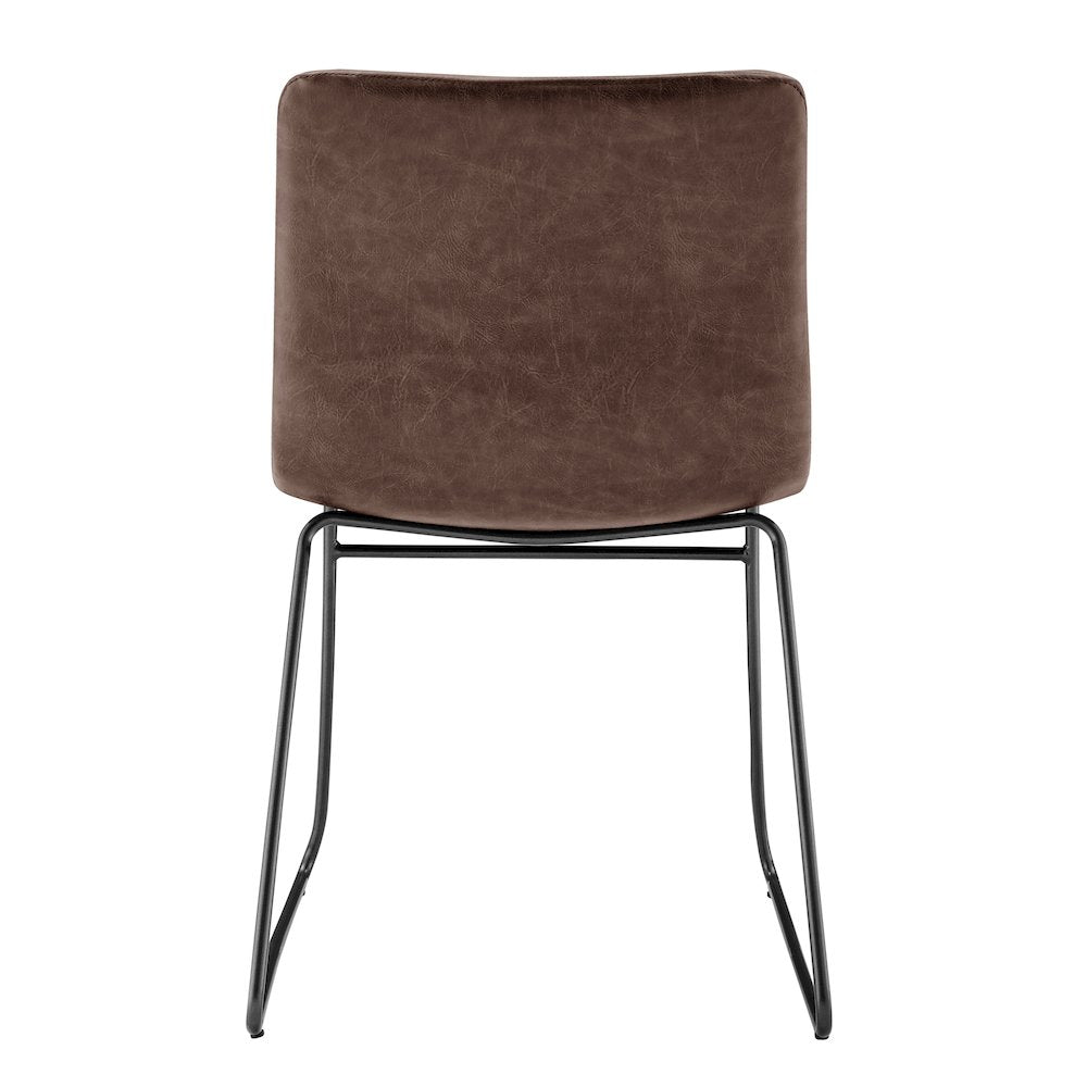 Bruce Faux Leather Dining Side Chair, (Set of 2)