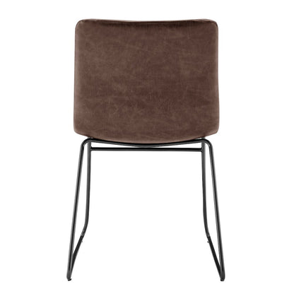 Bruce Faux Leather Dining Side Chair, (Set of 2)