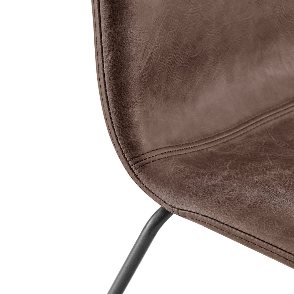 Bruce Faux Leather Dining Side Chair, (Set of 2)