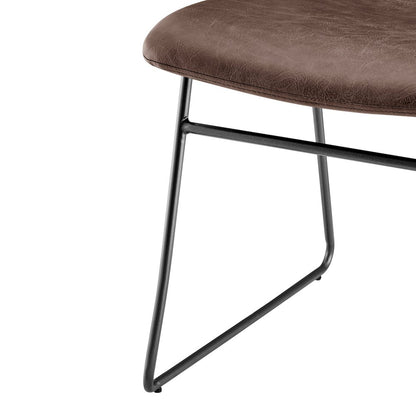 Bruce Faux Leather Dining Side Chair, (Set of 2)