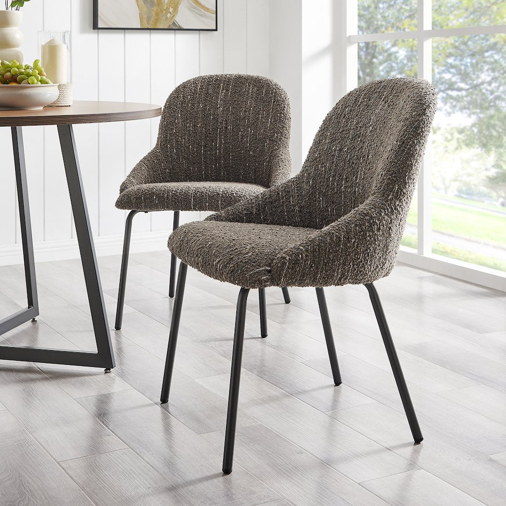 Katrisa Boucle Dining Side Chair, (Set of 2)