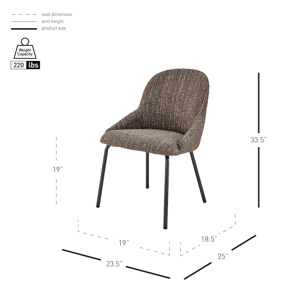 Katrisa Boucle Dining Side Chair, (Set of 2)