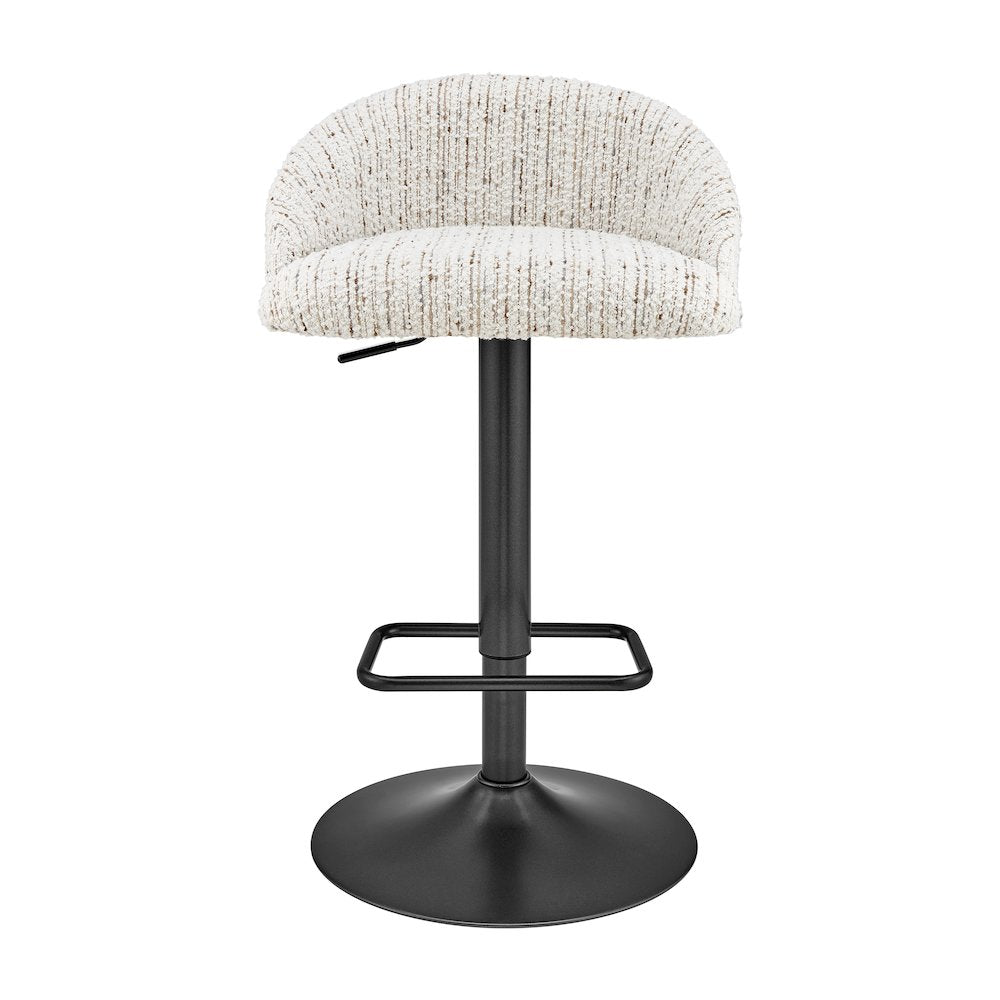 Jorrell Boucle Gaslift Swivel Bar Stool, (Set of 2)