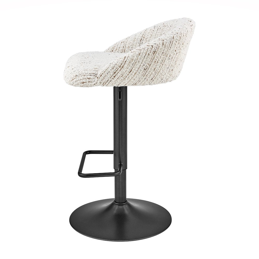 Jorrell Boucle Gaslift Swivel Bar Stool, (Set of 2)