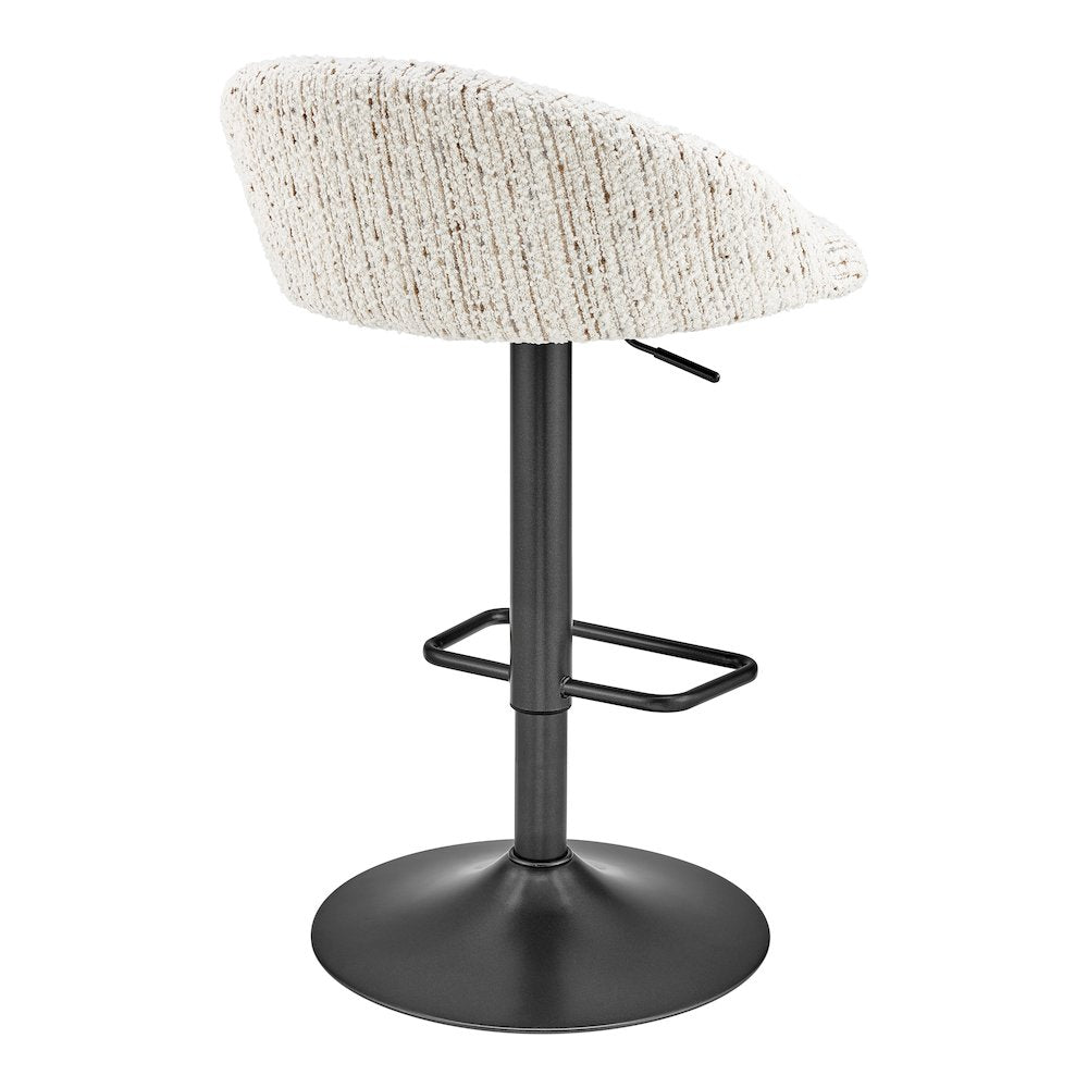 Jorrell Boucle Gaslift Swivel Bar Stool, (Set of 2)