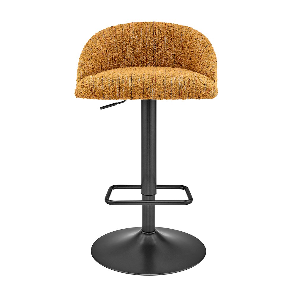 Jorrell Boucle Gaslift Swivel Bar Stool, (Set of 2)