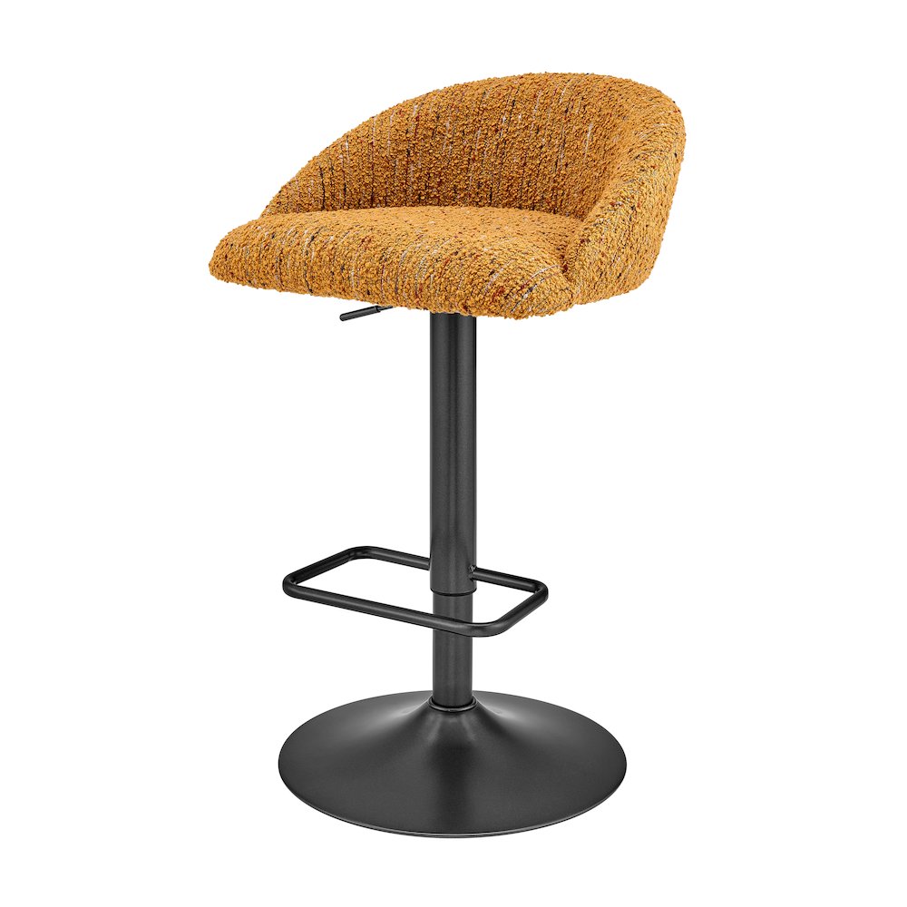 Jorrell Boucle Gaslift Swivel Bar Stool, (Set of 2)