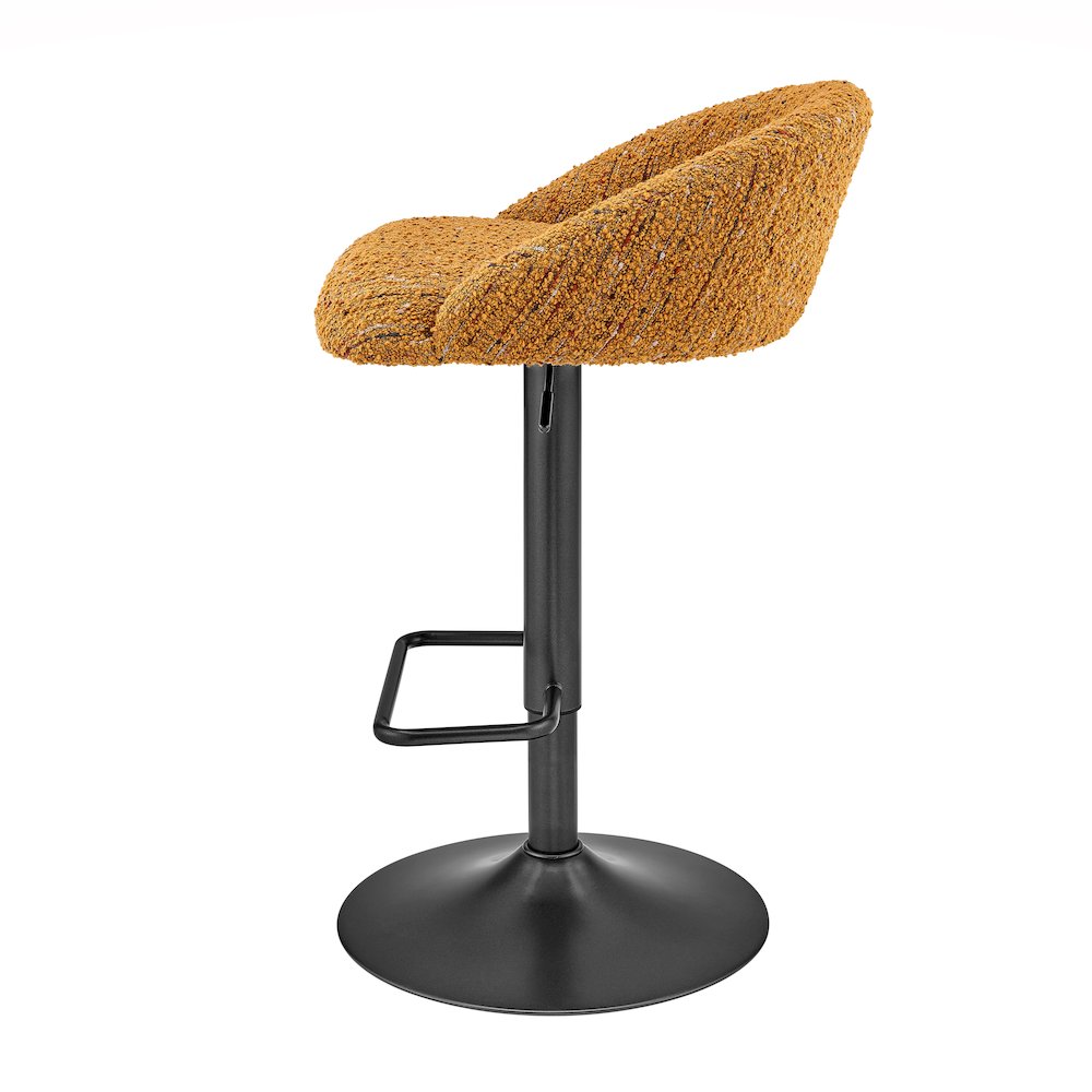 Jorrell Boucle Gaslift Swivel Bar Stool, (Set of 2)