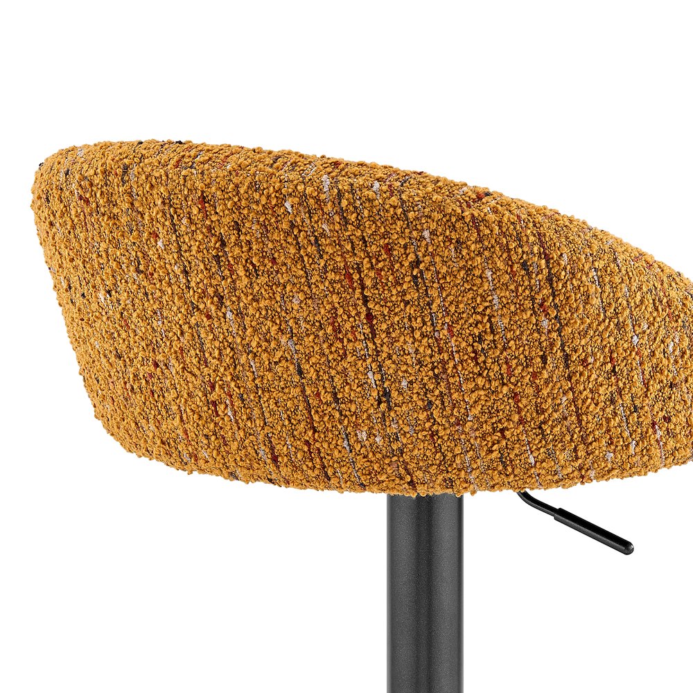 Jorrell Boucle Gaslift Swivel Bar Stool, (Set of 2)