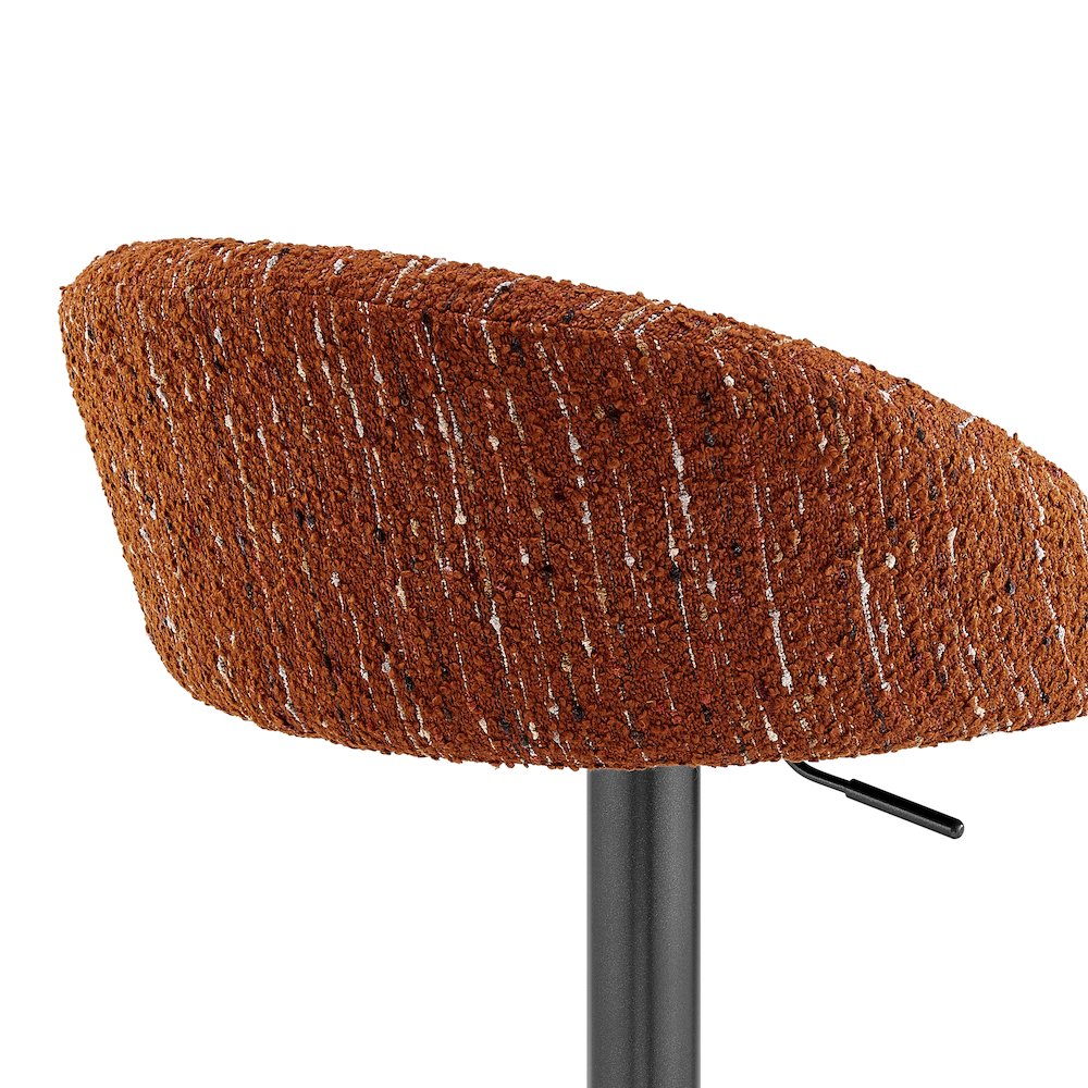 Jorrell Boucle Gaslift Swivel Bar Stool, (Set of 2)
