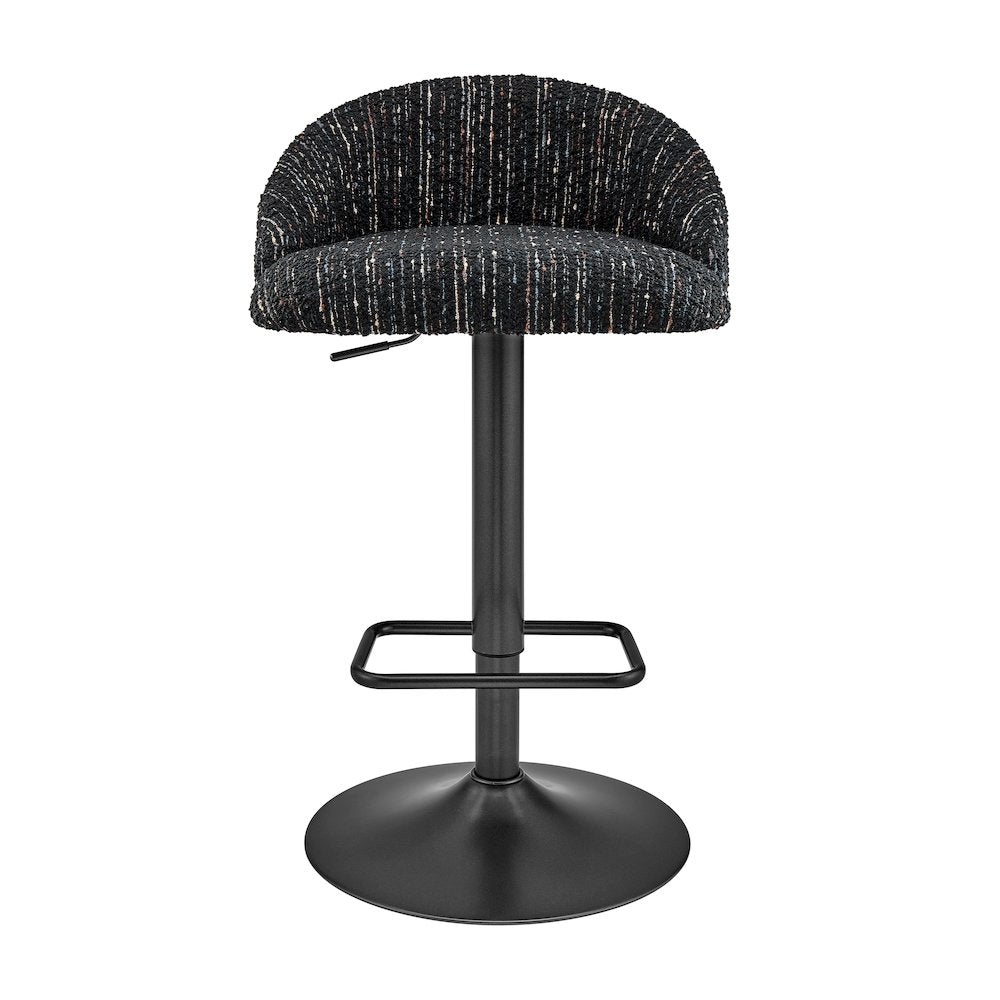 Jorrell Boucle Gaslift Swivel Bar Stool, (Set of 2)