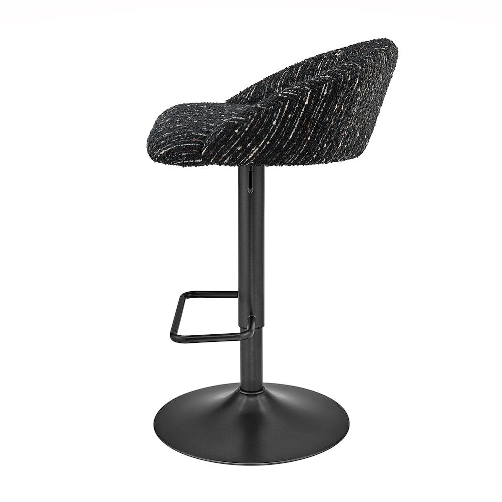 Jorrell Boucle Gaslift Swivel Bar Stool, (Set of 2)