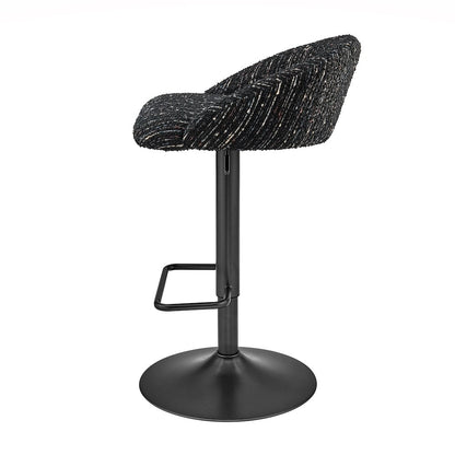 Jorrell Boucle Gaslift Swivel Bar Stool, (Set of 2)