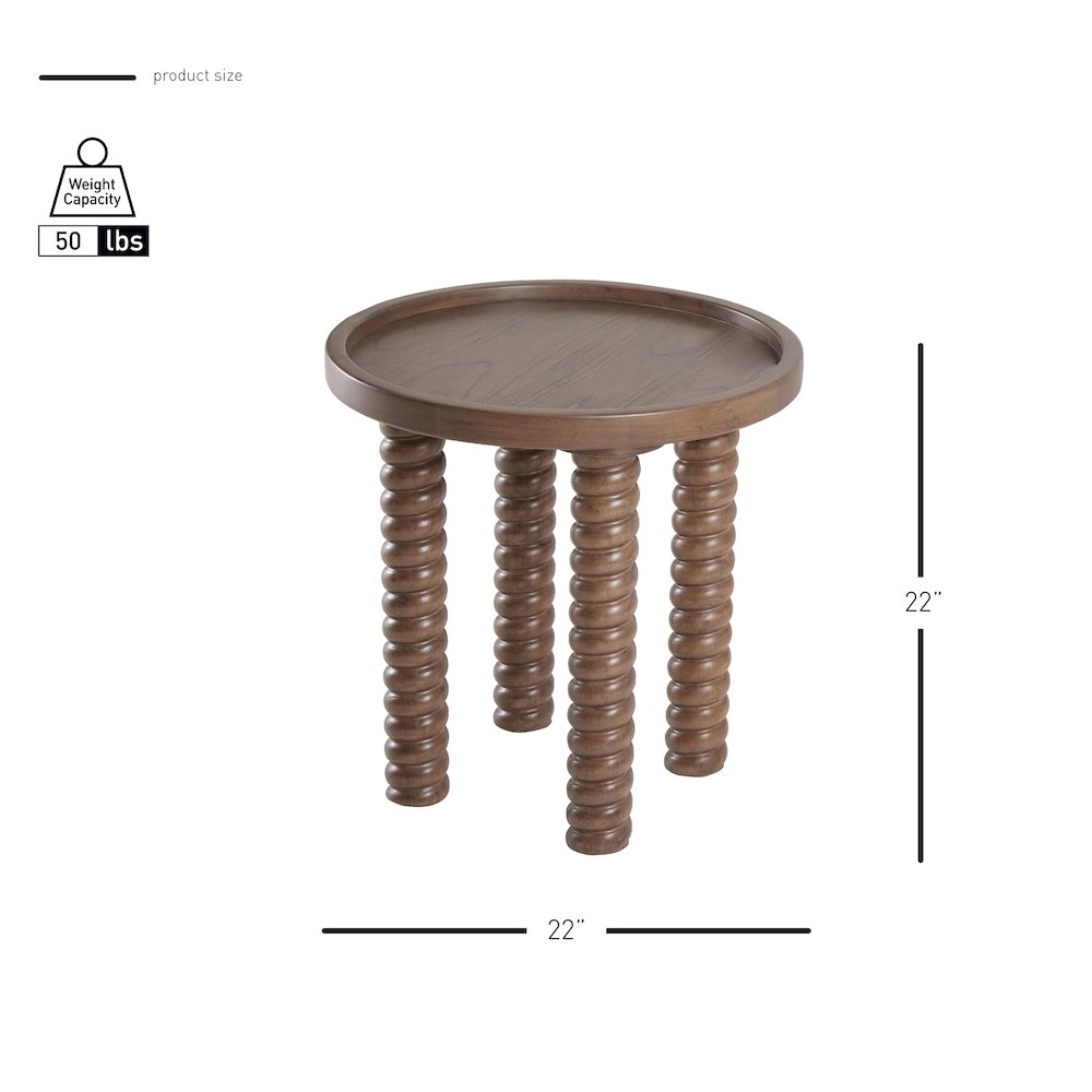 Crellin Accent Table - Walnut