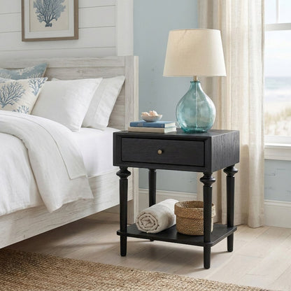 Romilda 1-Drawer Accent Table - Black