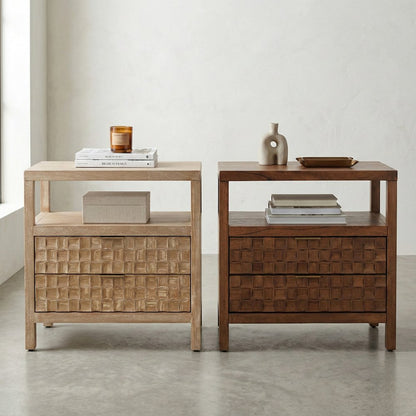 Terrena 2-Drawer Accent Table - Brushed Sand