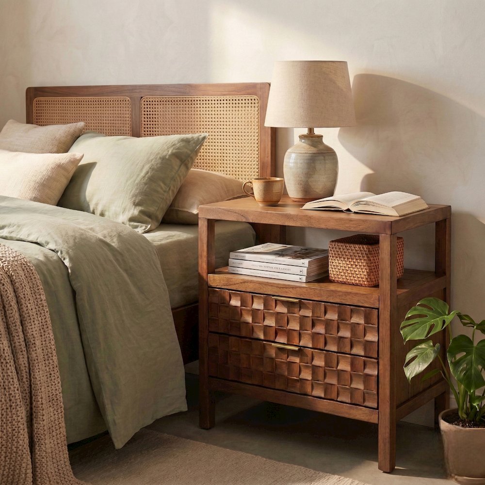 Terrena 2-Drawer Accent Table - Walnut