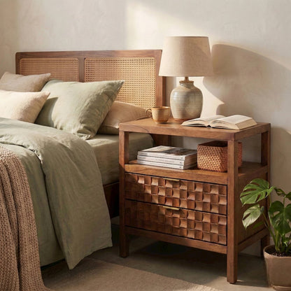 Terrena 2-Drawer Accent Table - Walnut