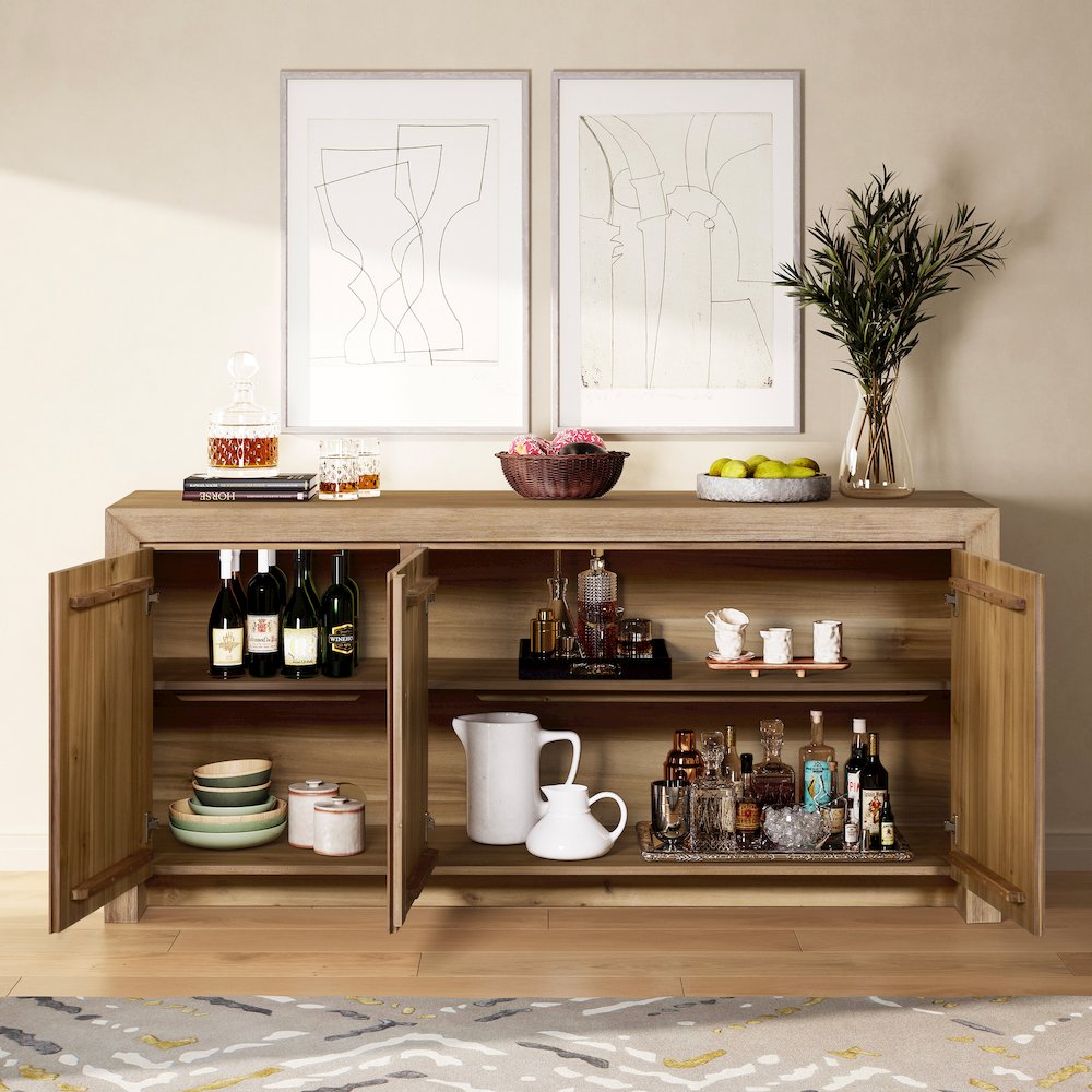 Zerano 3-Door Buffet - Brushed Smoke