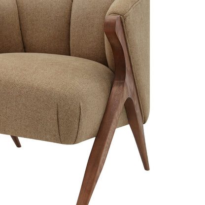 Florence Fabric Accent Chair Brown Legs