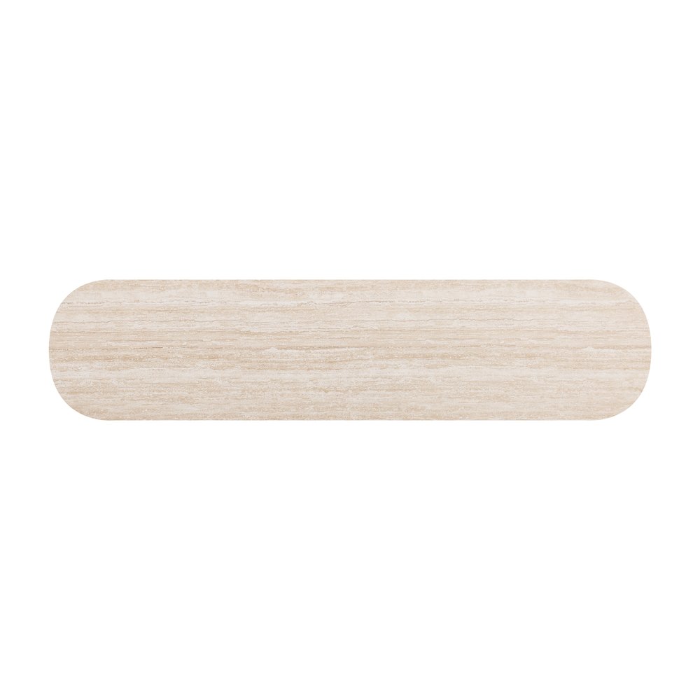 Baron 4-Door Sideboard - Travertine & Euro Oak
