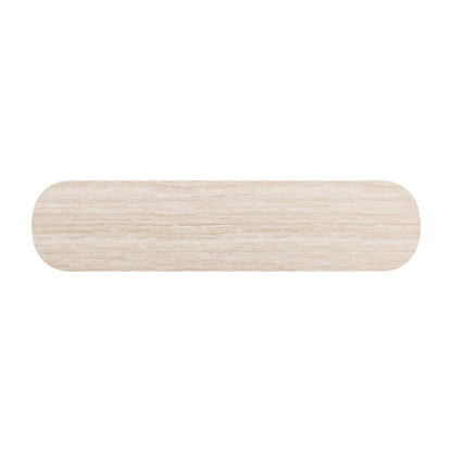 Baron 4-Door Sideboard - Travertine & Euro Oak