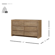Zerano 6-Drawer Dresser - Brushed Smoke