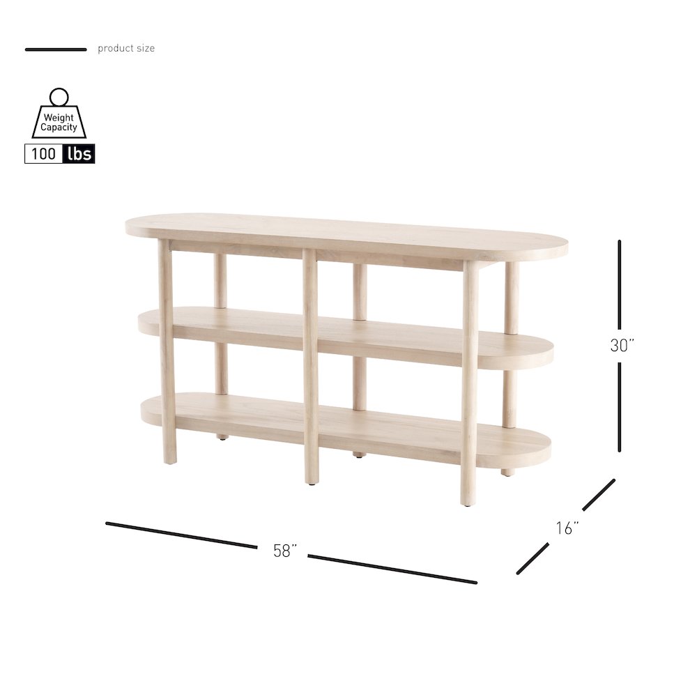 Lester Console Table - Weathered Sand