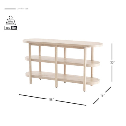 Lester Console Table - Weathered Sand
