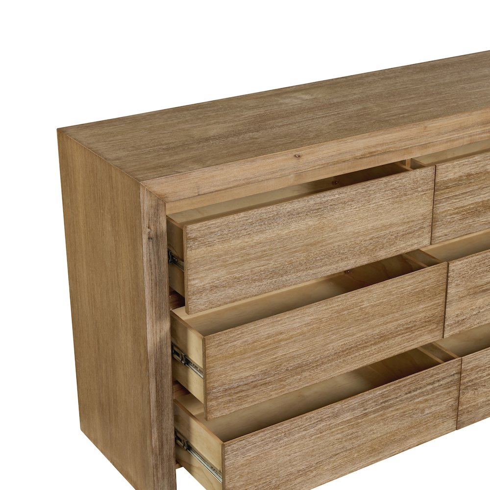 Zerano 6-Drawer Dresser - Brushed Smoke