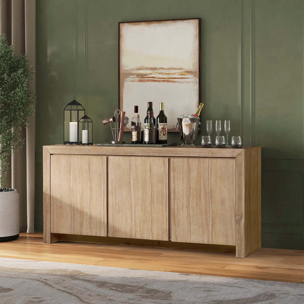 Zerano 3-Door Buffet - Brushed Smoke