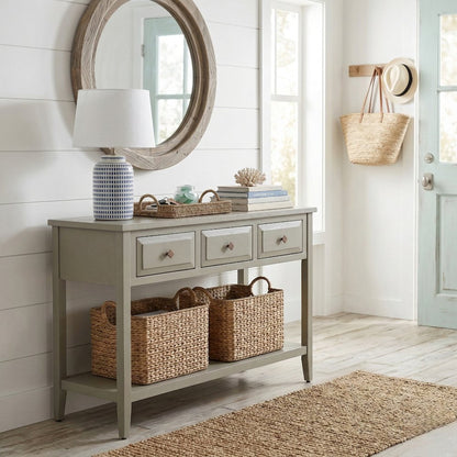 Wexford 3-Drawer Console Table - Sage Green
