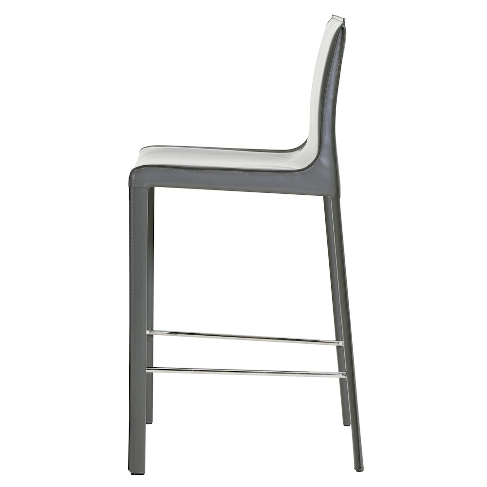 Gervin Recycled Leather Counter Stool, (Set of 2)