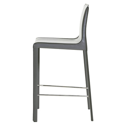 Gervin Recycled Leather Counter Stool, (Set of 2)