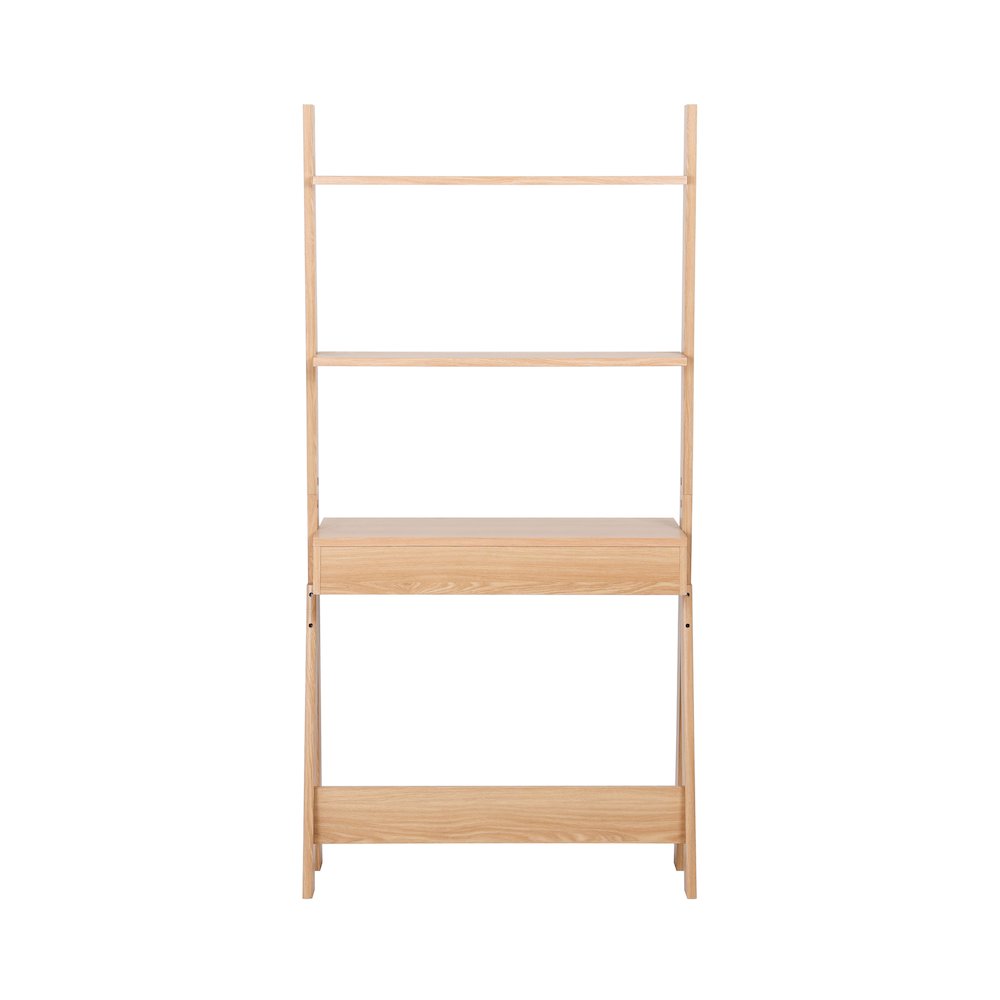 Reeve Stair Desk - 33"W x 15.5"D x 65"H - Euro Oak