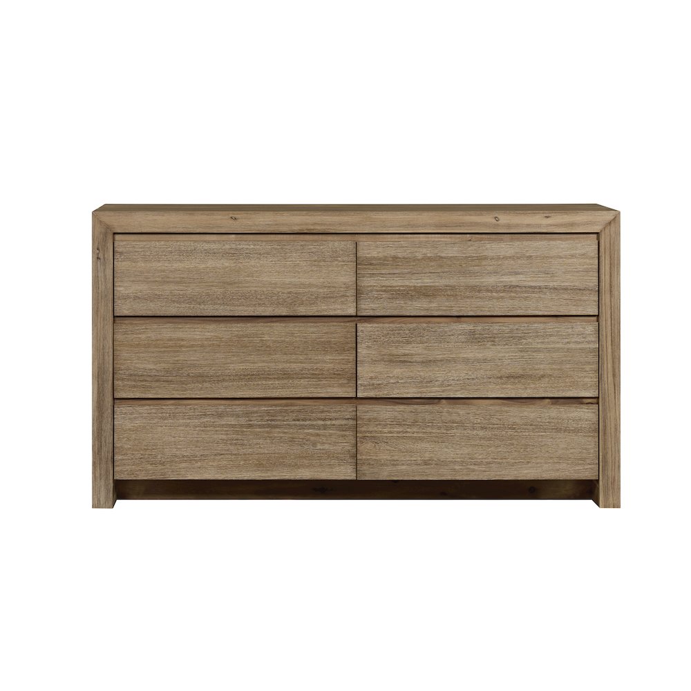 Zerano 6-Drawer Dresser - Brushed Smoke