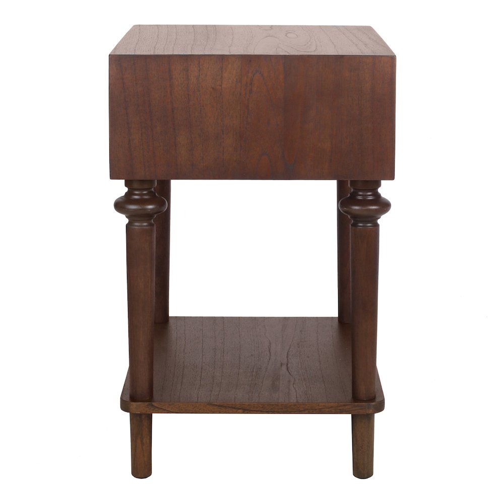 Romilda 1-Drawer Accent Table - Walnut