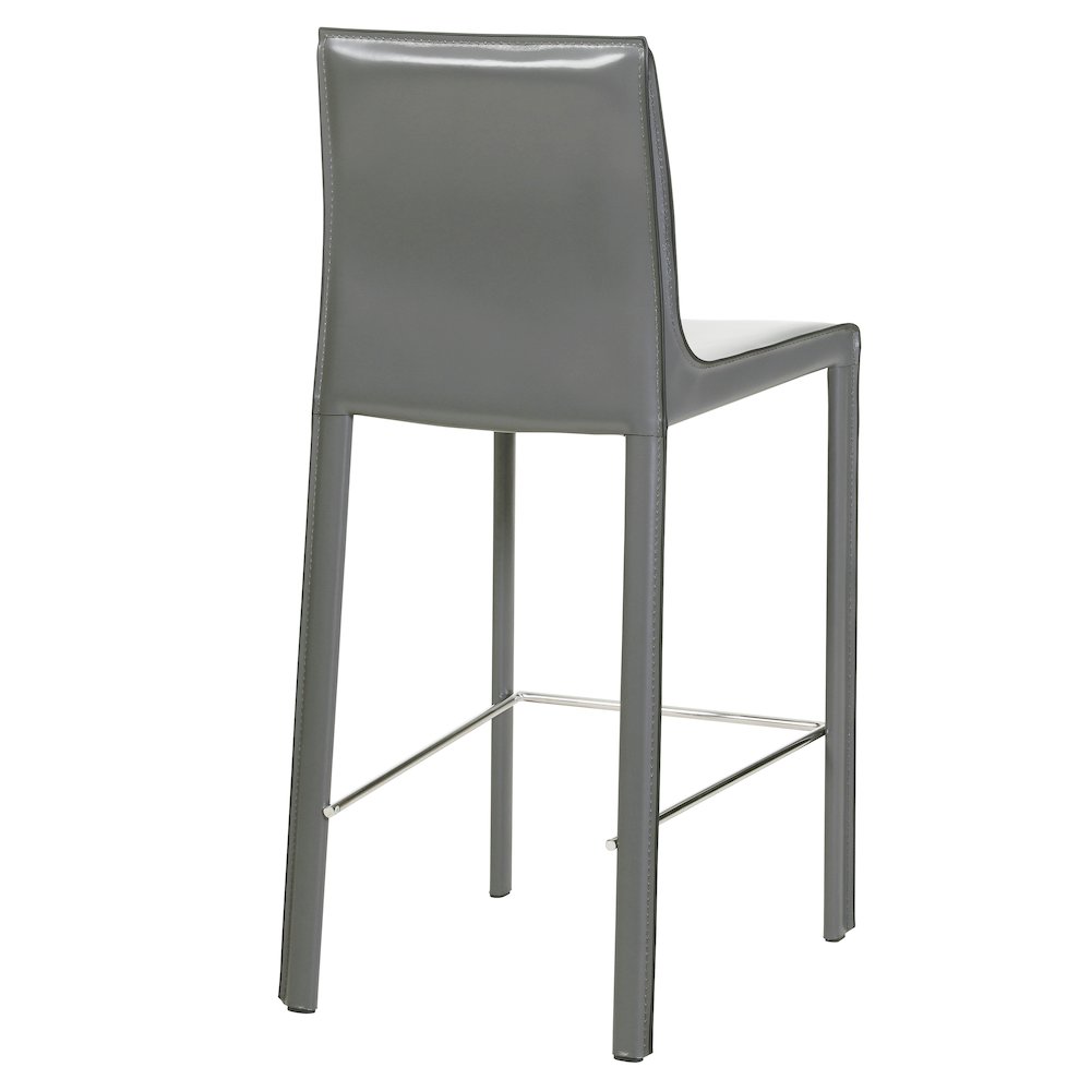 Gervin Recycled Leather Counter Stool, (Set of 2)