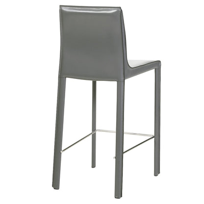 Gervin Recycled Leather Counter Stool, (Set of 2)