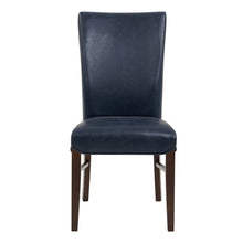 Bonded Leather Chair,Set of 2, Vintage Blue
