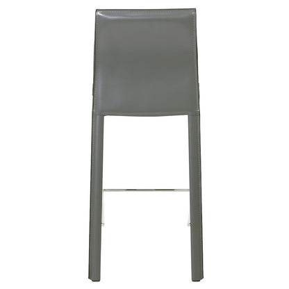 Gervin Recycled Leather Counter Stool, (Set of 2)