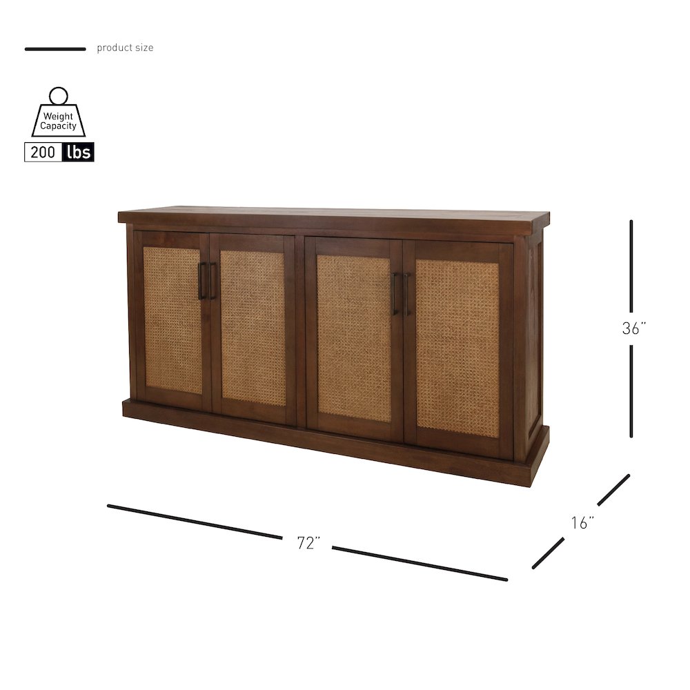 Armoni 4-Door Buffet - Walnut
