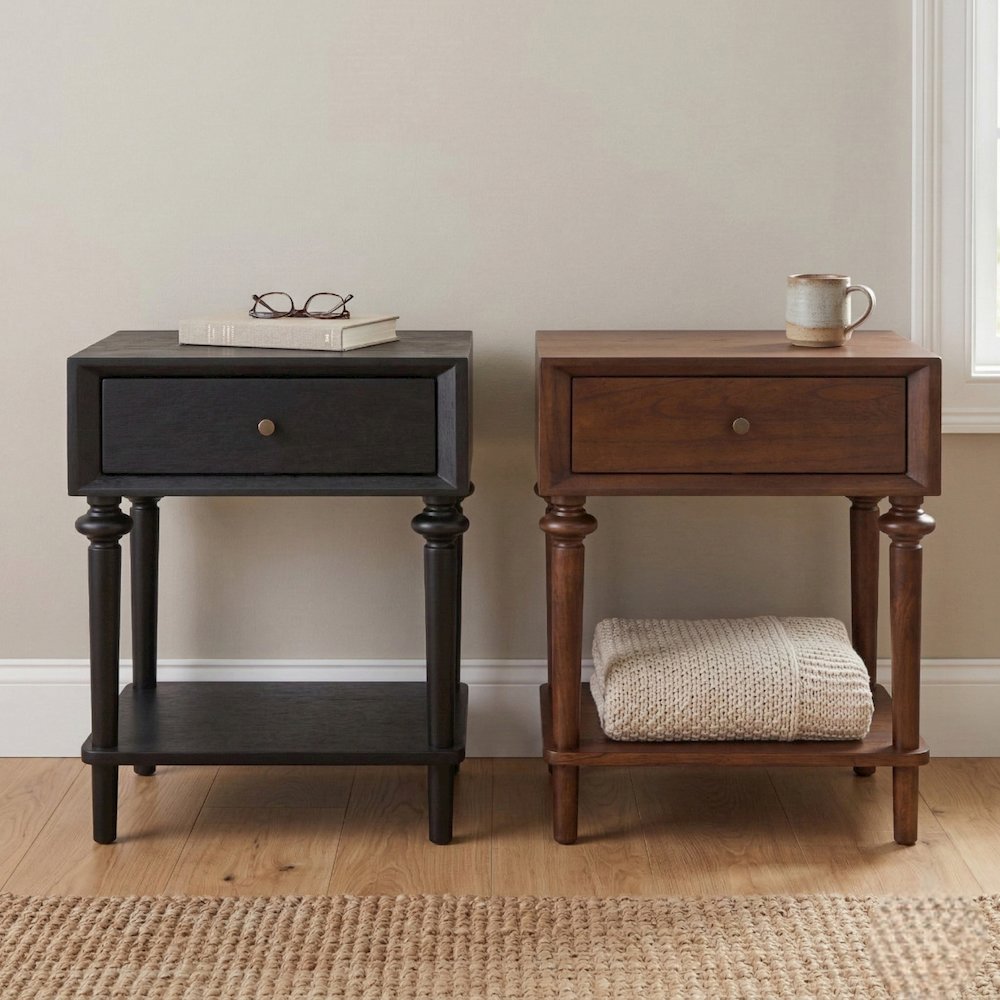 Romilda 1-Drawer Accent Table - Black