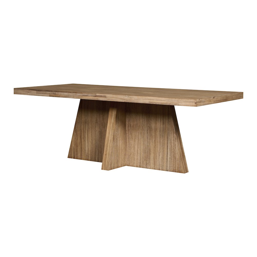 Zerano Cross Legs Dining Table - 84" - Brushed Smoke