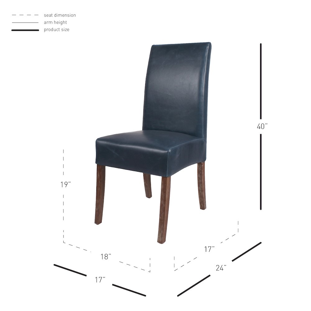 Valencia Bonded Leather Chair, (Set of 2)