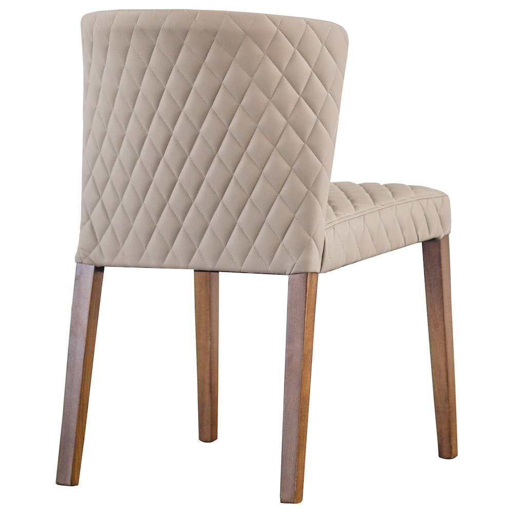 Albie Diamond Stitching Faux Leather Dining Side Chair, (Set of 2)