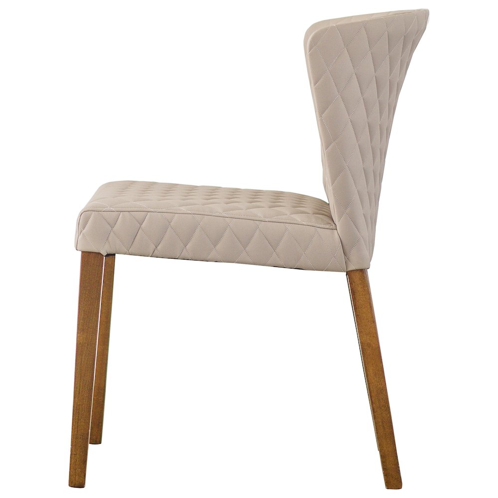Albie Diamond Stitching Faux Leather Dining Side Chair, (Set of 2)