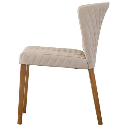 Albie Diamond Stitching Faux Leather Dining Side Chair, (Set of 2)