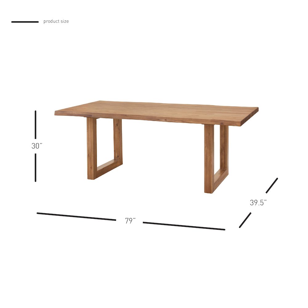 Windsor 79" Live-Edge Dining Table